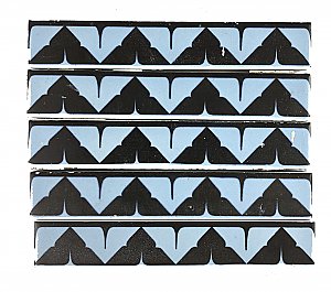 Antique "Mosaic Tile Co." Border or Liner Art Deco Tile Set of 5 - 1" x 6"