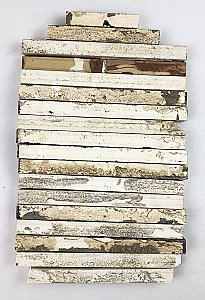Antique Gloss Black "Robertson Art Tile Co." Border / Liner Tile 1/2" x 6"