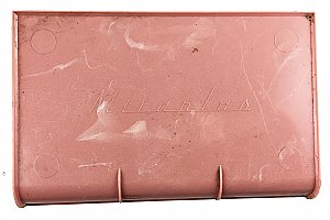 Antique "Miraplas Styron" "Red Magenta" Pink Plastic Baseboard Mopboard Tile - Sold Each