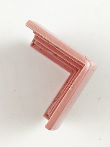 Antique "Miraplas Styron" "Red Magenta" Pink Plastic Outer Corner Chair Rail Wall Tile - Sold Each