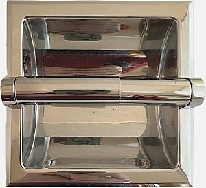 Antique Hall Mack Coronado Semi-Recessed Toilet Paper Holder in Chrome w/ Orig Box  - Circa 1960