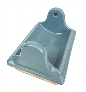 Antique Blue Ceramic Tile-In Toilet Paper Holder (American Standard Regency Blue)