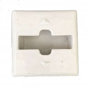 Antique White Ceramic Fairfacts Surface Mount Tissue Holder