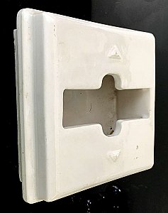 Antique White Ceramic Fairfacts Surface Mount Tissue Holder