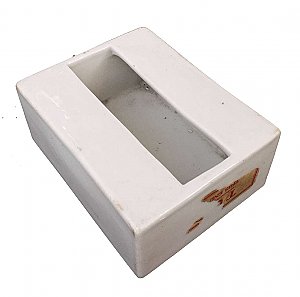 Antique White Ceramic "Colco" Surface Mount Tissue Holder