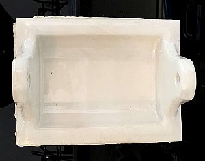Antique Art Deco White Ceramic Tile-In Toilet Paper Holder