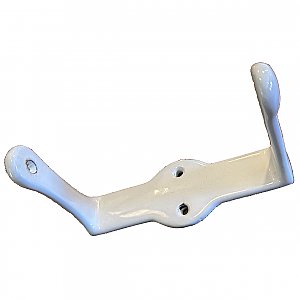Antique White Enameled Cast Iron Toilet Paper Holder - Circa 1930