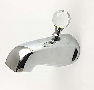 Crystal and Chrome Bathtub Spout