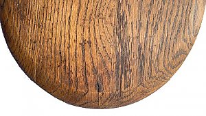 Antique Wooden Oak Toilet Seat Cover - circa 1920