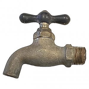 Antique Sterling Brass Wall Mount Faucet Bib Spigot
