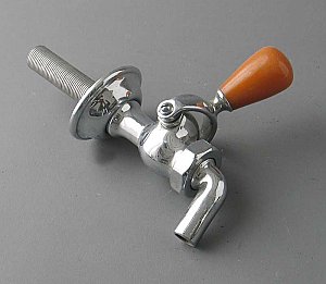 Antique Wall Mount Tap Faucet with Bakelite Handle - Chrome
