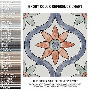 Bourges Arco 7-7/8" x 7-7/8" Ceramic Wall Tile - 25 Tiles Per Case - 11.0 Sq. Ft.