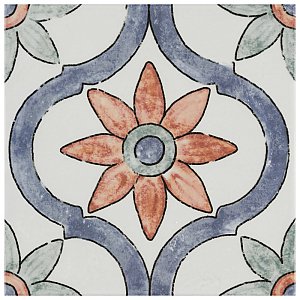 Bourges Arco 7-7/8" x 7-7/8" Ceramic Wall Tile - 25 Tiles Per Case - 11.0 Sq. Ft.
