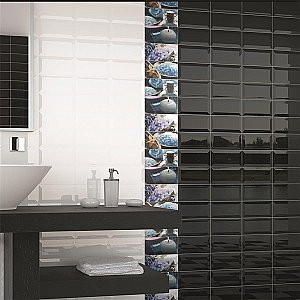 Santorini Biselado Blanco 4" x 7-7/8" Ceramic Tile  - White - Per Case of 50 -  10.76 Square Feet