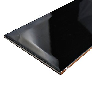 Santorini Biselado Nero 4" x 7-7/8" Ceramic Tile - Black - Per Case of 50 -  10.76 Square Feet