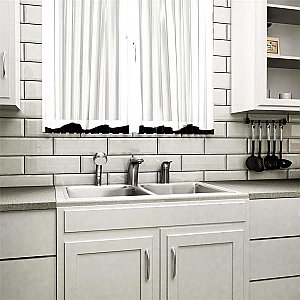 Santorini Loft Blanco 4" x 11-7/8" Ceramic Tile - Wall Use Only - White - Per Case of 34 -  12.17 Square Feet