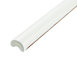 Santorini Blanco 7/8" x 7-7/8" Torello Ceramic Trim Tile  - White - Per Piece - .11 Square Feet