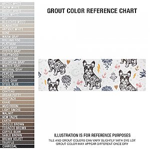 Rockstar Frenchie 11-3/4" x 39-1/8" Ceramic Wall Tile - 6 Tiles Per Case - 19.32 Sq. Ft.