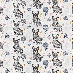 Rockstar Frenchie 11-3/4" x 39-1/8" Ceramic Wall Tile - 6 Tiles Per Case - 19.32 Sq. Ft.