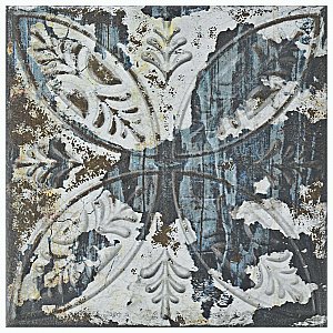 Aevum Dark Ornato 7-7/8" x 7-7/8" Ceramic Tile - Per Case of 21 Tile - 9.24 Sq. Ft. Per Case