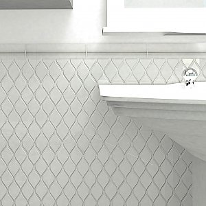 Antigua Blanco 2" x 8" Ceramic Moldura Wall Trim - Sold Per Tile - 0.11 Square Feet