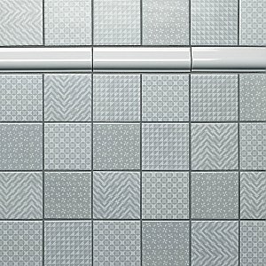 Antigua Blanco 2" x 8" Ceramic Moldura Wall Trim - Sold Per Tile - 0.11 Square Feet