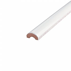 Bordon Blanco Moldura 1" x 7-7/8" Ceramic Pencil Wall Trim Liner Tile - Sold Per Tile - 0.05 Square Feet