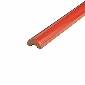 Bordon Rojo Moldura 1" x 7-7/8" Ceramic Pencil Wall Trim Tile Liner Tile - Sold Per Tile - 0.05 Square Feet