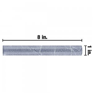 Aroas Cigarro Gris 1" x 7-7/8" Ceramic Wall Trim - 1 Tiles Per Case - 0.0 Square Feet