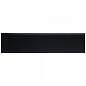 Battiscopa Matte Black 3" x 13" Ceramic Wall Bullnose Trim Tile - Sold by the individual piece