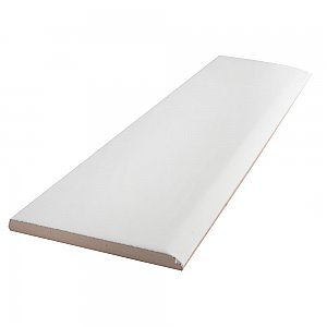 Battiscopa Matte White 3" x 13" Ceramic Wall Bullnose Trim Tile - Sold by the individual piece