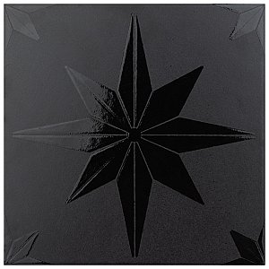 Stella Lustre Midnight 9-3/4" x 9-3/4" Porcelain Wall Tile - 16 Tiles Per Case - 10.88 Square Feet