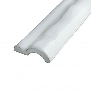 Antic Craquelle Gris Claro Moldura 2" x 6" Ceramic Wall Tile Trim - Sold Per Tile - 0.08 Square Feet