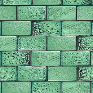 Antic Feelings Lava Verde 3" x 6" Ceramic Wall Tile - Sold Per Case of 32 - 4.38 Square Feet