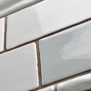 Alaska Craquelle Gris Mix 3" x 12" Ceramic Wall Tile - 16 Tiles Per Case - 4.16 Sq. Ft.