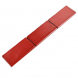 Antic Special Red Moon 3" x 6" Ceramic Bullnose Wall Trim - Sold Per Tile - 0.13 Square Feet