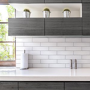 Castillo Matte White 3" x 12" Subway Ceramic Wall Tile - 5.72 Sq. Ft. Per Case - 22 Tile Per Case