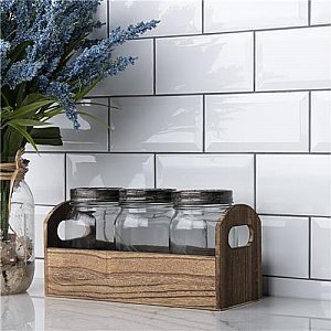 Crown Heights Beveled Glossy White 3" x 6" Subway Tile - Sold Per Case of 44 Tile - 6.03 Square Feet