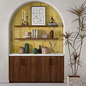 Menorca Lemon 2-1/2" x 12-7/8"   Ceramic Wall Tile - 28 Tiles Per Case - 6.44 Square Feet