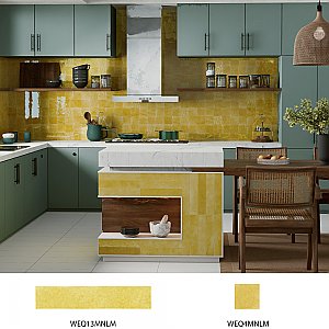 Menorca Lemon 2-1/2" x 12-7/8"   Ceramic Wall Tile - 28 Tiles Per Case - 6.44 Square Feet