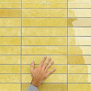 Menorca Lemon 2-1/2" x 12-7/8"   Ceramic Wall Tile - 28 Tiles Per Case - 6.44 Square Feet