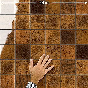 Menorca Rust 4" x 4"   Ceramic Wall Tile - 60 Tiles Per Case - 6.6 Square Feet