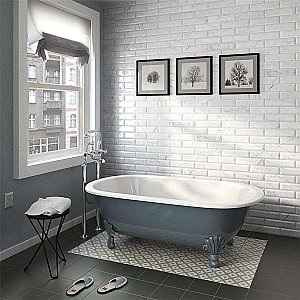 Classico Carrara Matte Metro 3" x 12" Ceramic White Tile - Sold Per Case of 44 - 12.1 Square Feet Per Case