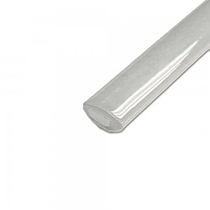 Coco Demi-Bullnose Glossy Amber Grey 1/2" x 7-7/8" Ceramic Wall Trim Tile - 1 Tiles Per Case - 0 Square Feet
