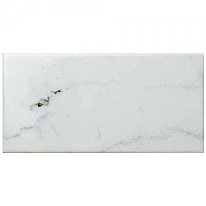 Classico Carrara Glossy 3" x 6" Ceramic - Marble Look Subway Tile - Sold Per Case of 44 Tile - 6.03 Square Feet Per Case