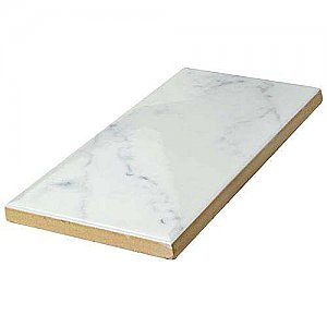 Classico Carrara Glossy 3" x 6" Ceramic - Marble Look Subway Tile - Sold Per Case of 44 Tile - 6.03 Square Feet Per Case