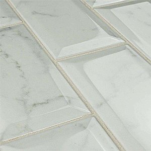 Classico Carrara Glossy Metro 3" x 6" Ceramic White Tile - Sold Per Case of 44 - 6.03 Square Feet Per Case