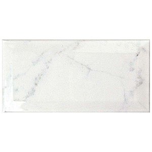 Classico Carrara Glossy Metro 3" x 6" Ceramic White Tile - Sold Per Case of 44 - 6.03 Square Feet Per Case