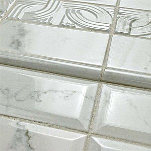 Classico Carrara Glossy Metro 3" x 6" Ceramic White Tile - Sold Per Case of 44 - 6.03 Square Feet Per Case