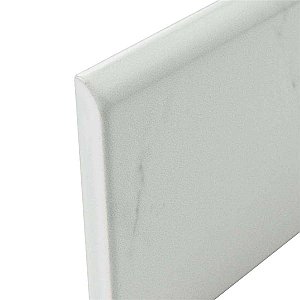 Classico Carrara Matte Bullnose 3" x 6" Ceramic Wall Trim-  Marble Look -Sold Per Piece - .06 Square Feet Per Piece